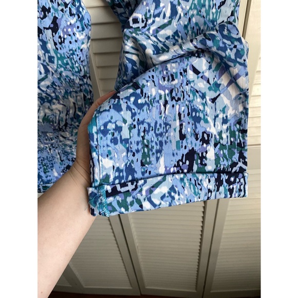 Nine West Jeans Chrystie Capris Blue Patterned Crop Pants Capri pants - Picture 3 of 6